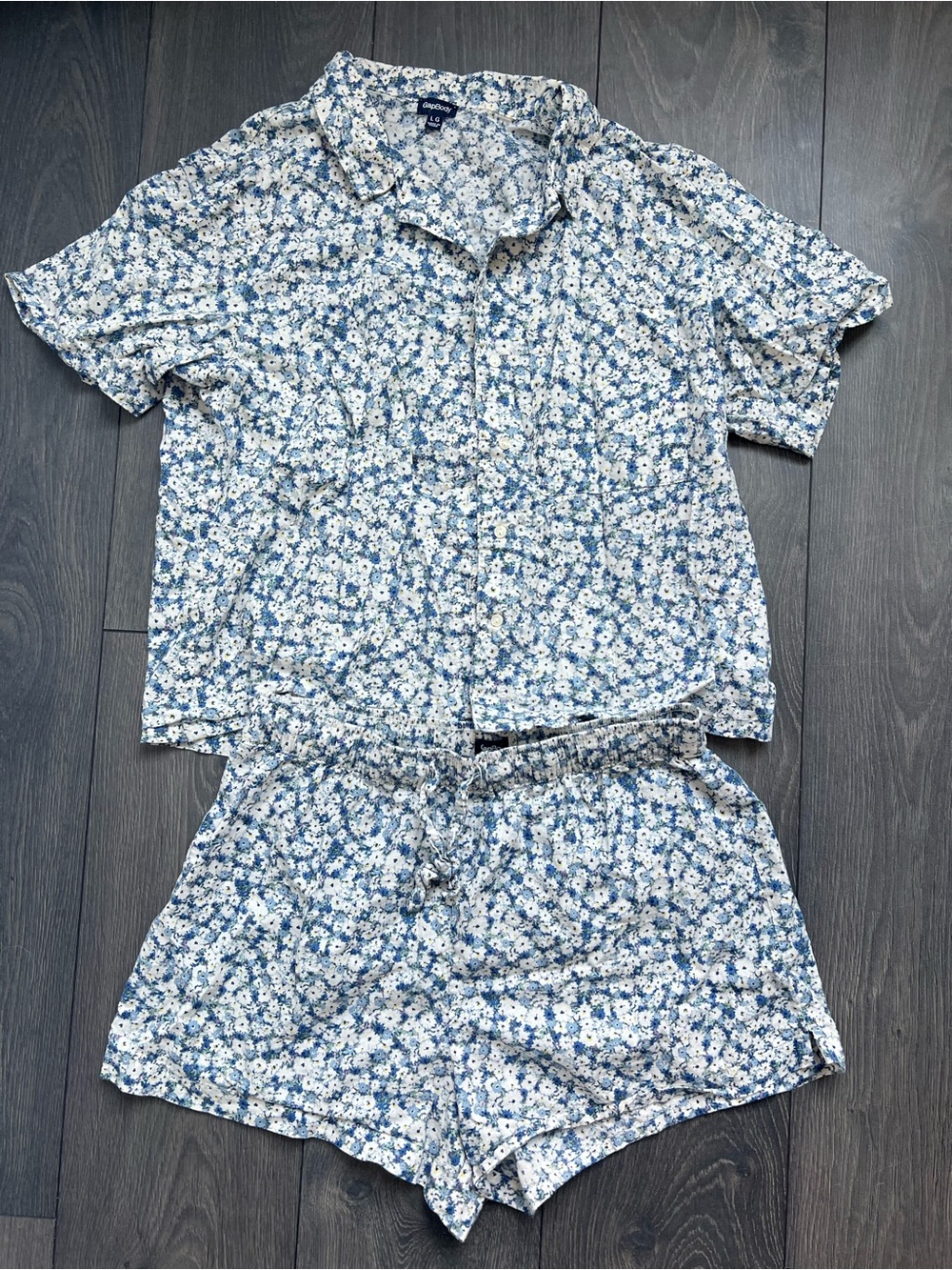 Gap Women’s Blue Floral Short Pajama Set